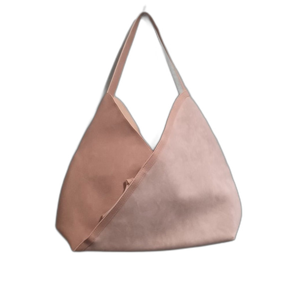 Ulta Beauty Tote Bag Blush Pink Faux Vegan Leather Hobo Shoulder NWOT Minimalist - Picture 2 of 11